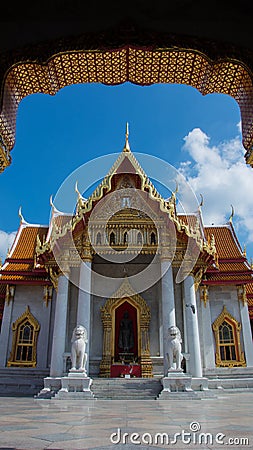 The Marble Temple, Wat Benchamabopitr Dusitvanaram Bangkok THAILAND Editorial Stock Photo