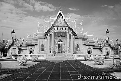 The Marble Temple, Wat Benchamabopitr Dusitvanaram Bangkok THAILAND Stock Photo