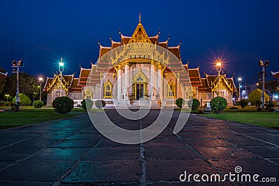 The Marble Temple, Wat Benchamabopitr Dusitvanaram Bangkok THAILAND Stock Photo