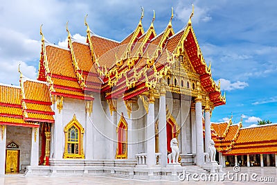 Marble temple (Wat Benjamabophit). One of Bangkok's most beautiful temples Stock Photo