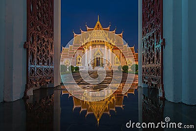 Marble Temple,Wat Benjamaborphit Stock Photo