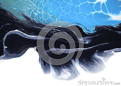 Marble texture. Acrylic colors blots. Abstract background Stock Photo