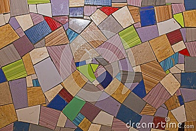 Abstract mosaic made out of different color marble parts Stock Photo