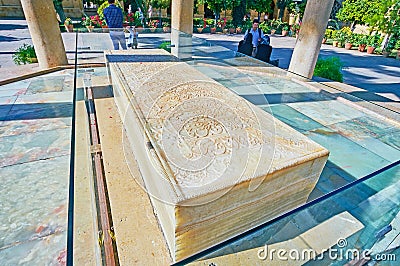 The marble tomb of Hafez, Shiraz, Iran Editorial Stock Photo