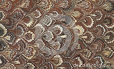 Marbled Paper Brown Stock Photo