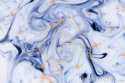 Marbled unique blue abstract background Stock Photo