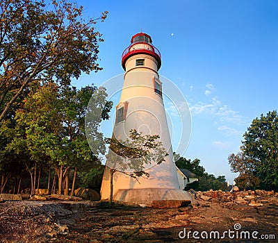 Marblehead Lighthouse Tower Stock Photo