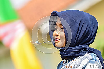 Marbles competition during Indonesian independence celebrations in West Java, Indonesia Editorial Stock Photo