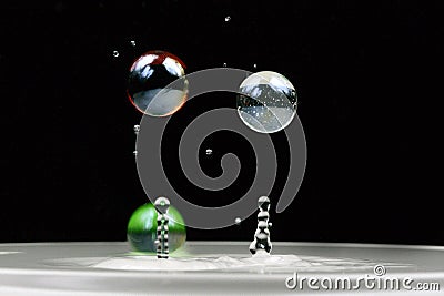 Marbles of water Stock Photo