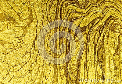 Marbling texture background. Golden glitter marble banner isolated on white. Abstract marbling design for banner, flyer. Cartoon Illustration