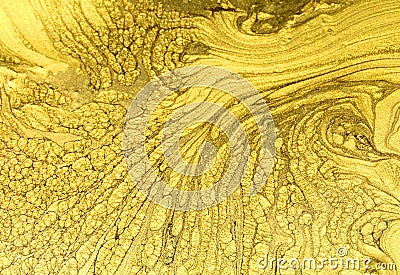 Marbling texture background. Golden glitter marble banner isolated on white. Abstract marbling design for banner, flyer. Cartoon Illustration