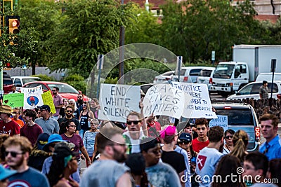 March Against Racsim Tucson Editorial Stock Photo