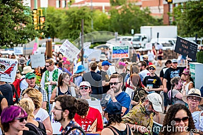 March Against Racsim Tucson Editorial Stock Photo