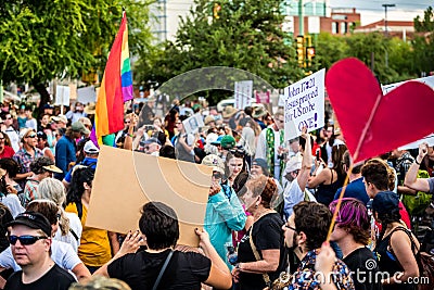 March Against Racsim Tucson Editorial Stock Photo