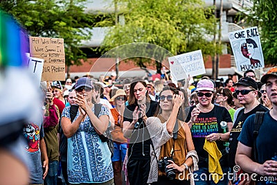 March Against Racsim Tucson Editorial Stock Photo