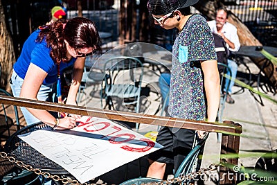 March Against Racsim Tucson Editorial Stock Photo