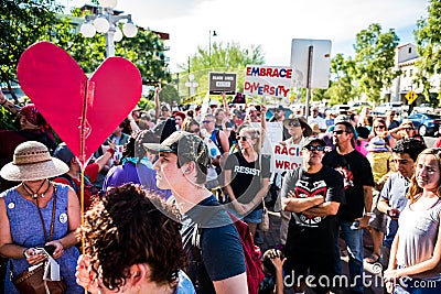 March Against Racsim Tucson Editorial Stock Photo