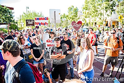 March Against Racsim Tucson Editorial Stock Photo