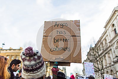 March against Trump policies Editorial Stock Photo