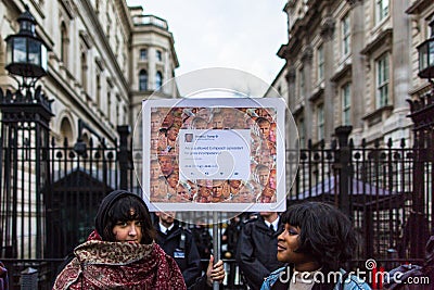 March against Trump policies Editorial Stock Photo