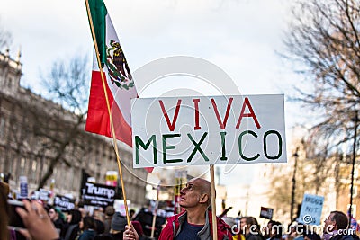 March against Trump policies Editorial Stock Photo