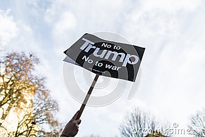 March against Trump policies Editorial Stock Photo