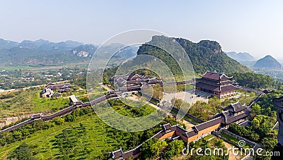 March 28 , 2017 :Bai Ãinh Temple Spiritual and Cultural Complex is a complex of Buddhist temples on Bai Dinh Stock Photo