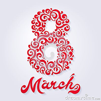 March 8 Vector Illustration