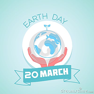 20 March Earth Day Stock Photo