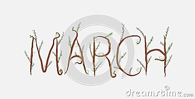 March Vector Illustration