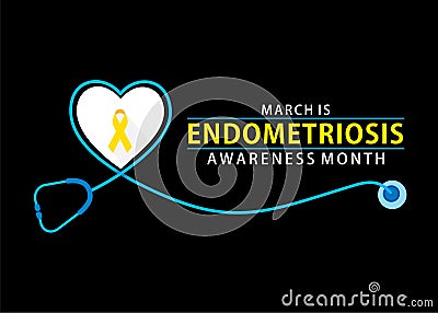 March is endometriosis awareness month Vector Illustration