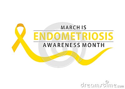 March is endometriosis awareness month Vector Illustration