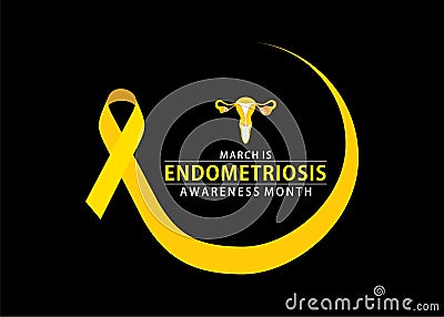 March is endometriosis awareness month Vector Illustration