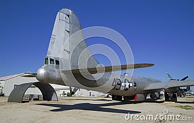 MARCH FIELD AIR MUSEUM, California, USA - March 17, 2016: Boeing B-29A Superfortress, USA Editorial Stock Photo
