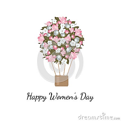 8 march. Happy Woman s Day. Vector congratulation card. Vector Illustration