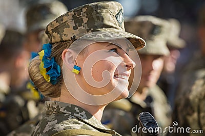 March of Independence in Kiev Editorial Stock Photo