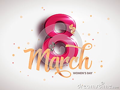 8 March. International Woman`s Day. Happy Mother`s Day. Vector Illustration