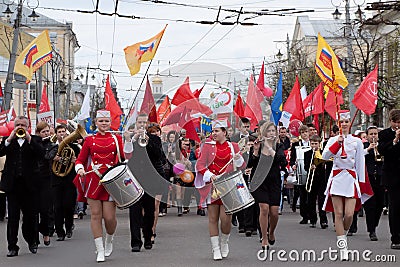 march of International Worker Day Editorial Stock Photo