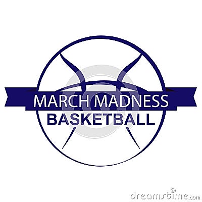 March Madness basketball sport design. Vector Illustration