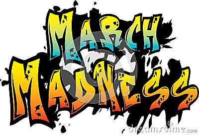 March Madness Graffiti Art Stock Photo