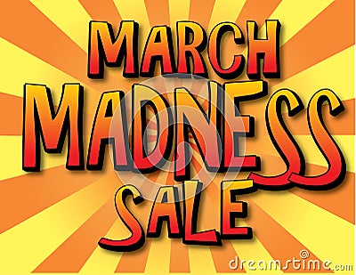 March Madness Sale Poster Banner Vector Illustration