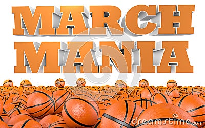 March Mania College Basketball Tournament Stock Photo