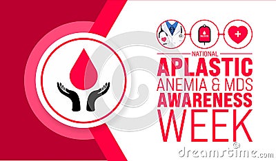 March is National Aplastic Anemia and MDS Awareness Week background template. Holiday concept. Vector Illustration