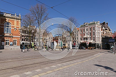 March 20, 2020, the Netherlands, Holland, Amsterdam - the almost empty capital suffering from the Covid-19 pandemy Editorial Stock Photo