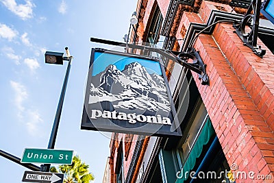 Patagonia sign Editorial Stock Photo