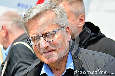 March `Poland in Europe`. Former Polish president Bronislaw Komorowski. Editorial Stock Photo