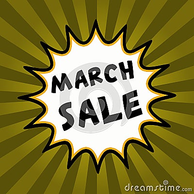 March Sale Illustration Stock Photo