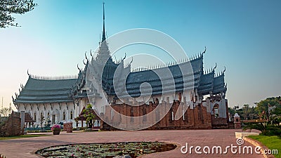 Ancient City or `Muangboran` in Thai language at Samutprakan province, Thailand. Editorial Stock Photo