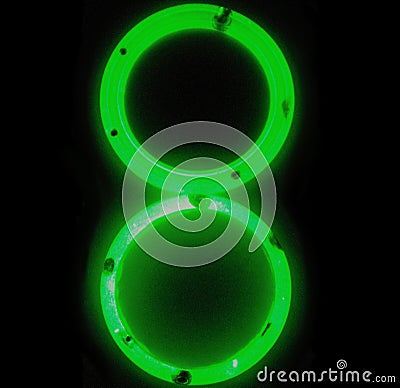 March 8 souvenir glowing green phosphorus Stock Photo