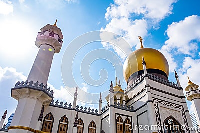 2019 March 1st, Singapore, View of Masjid Sultan in a beautiful day Editorial Stock Photo